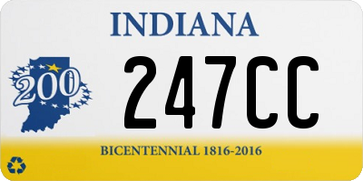 IN license plate 247CC