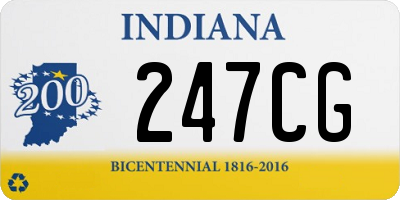 IN license plate 247CG