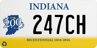 IN license plate 247CH