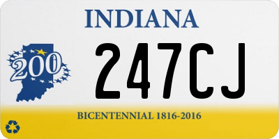 IN license plate 247CJ