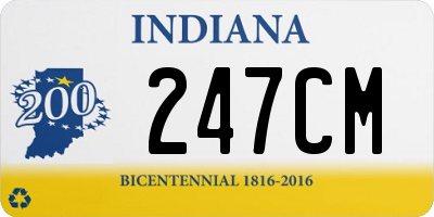 IN license plate 247CM