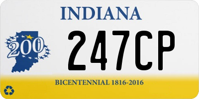 IN license plate 247CP