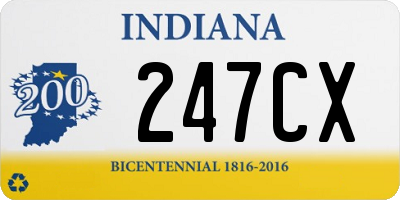 IN license plate 247CX