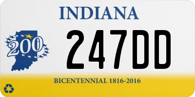 IN license plate 247DD