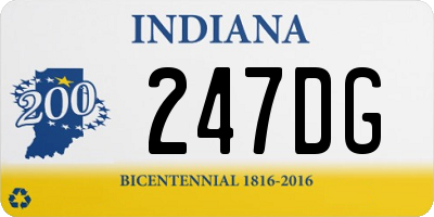 IN license plate 247DG