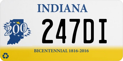 IN license plate 247DI