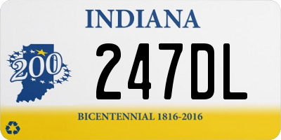 IN license plate 247DL