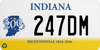 IN license plate 247DM