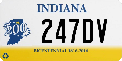 IN license plate 247DV