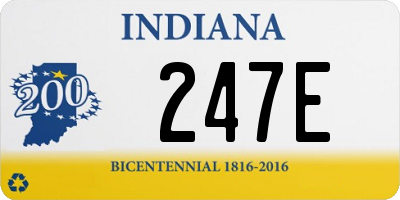 IN license plate 247E