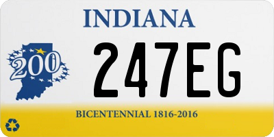 IN license plate 247EG