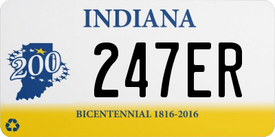 IN license plate 247ER