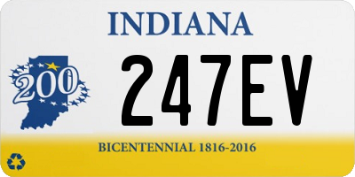 IN license plate 247EV