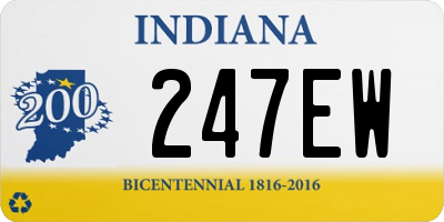 IN license plate 247EW