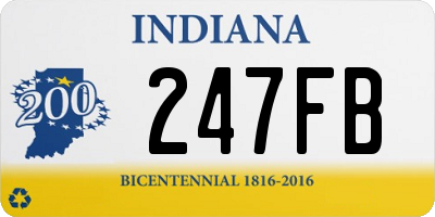 IN license plate 247FB