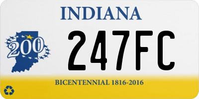 IN license plate 247FC