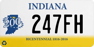IN license plate 247FH