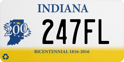 IN license plate 247FL