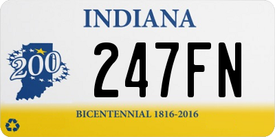 IN license plate 247FN