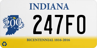 IN license plate 247FO