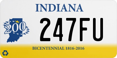 IN license plate 247FU