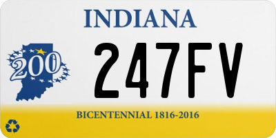 IN license plate 247FV