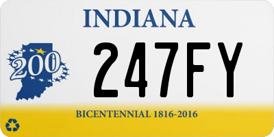 IN license plate 247FY