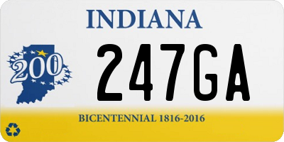 IN license plate 247GA