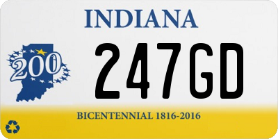 IN license plate 247GD