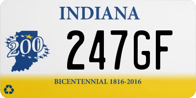 IN license plate 247GF