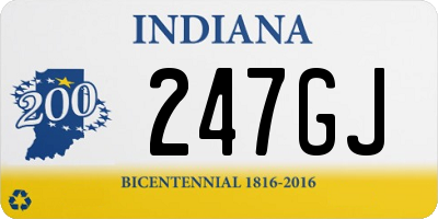 IN license plate 247GJ