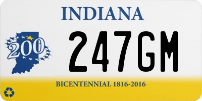 IN license plate 247GM