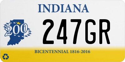 IN license plate 247GR