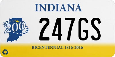 IN license plate 247GS