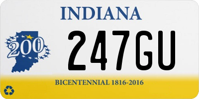 IN license plate 247GU
