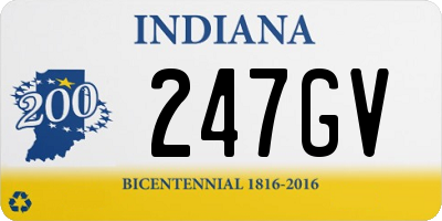 IN license plate 247GV