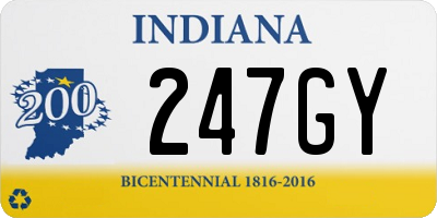 IN license plate 247GY