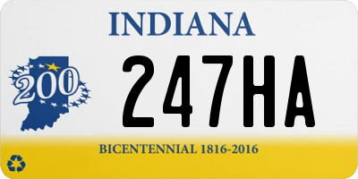 IN license plate 247HA