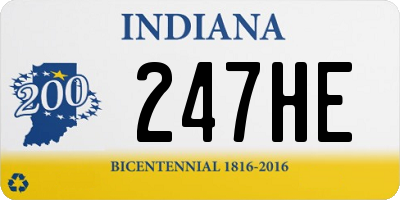 IN license plate 247HE