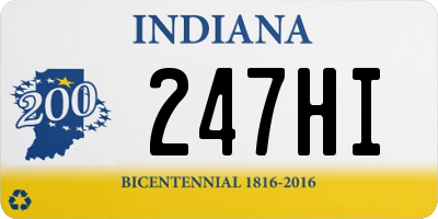 IN license plate 247HI