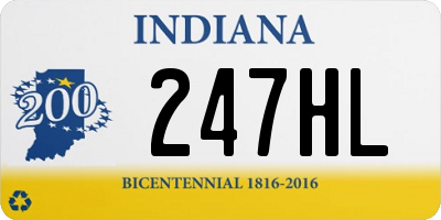 IN license plate 247HL