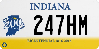 IN license plate 247HM