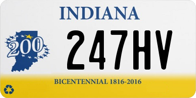 IN license plate 247HV