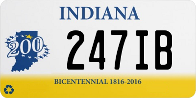 IN license plate 247IB