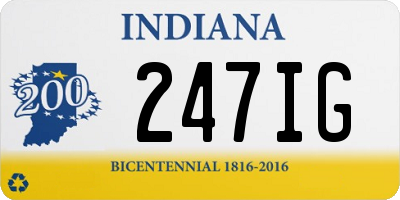 IN license plate 247IG