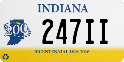 IN license plate 247II