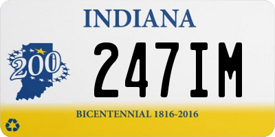 IN license plate 247IM