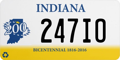 IN license plate 247IO