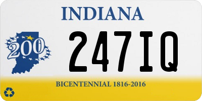 IN license plate 247IQ