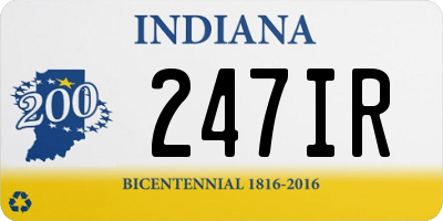 IN license plate 247IR